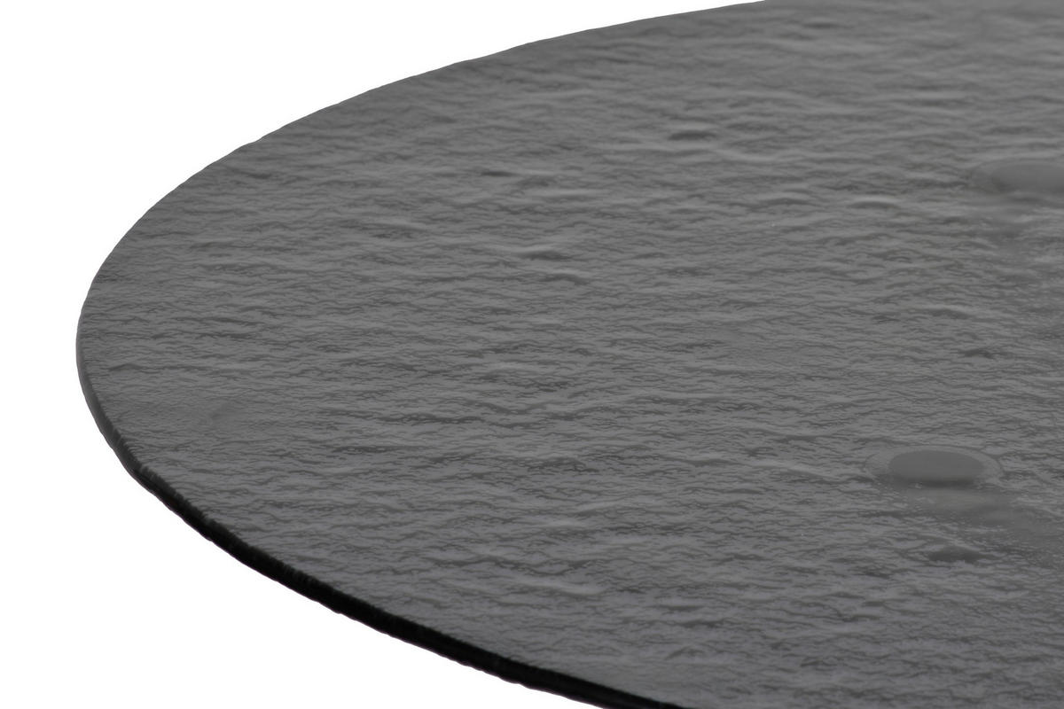 ESSTISCH in Metall, Glas 120/120/76 cm  - Schwarz, Design, Glas/Metall (120/120/76cm) - Novel