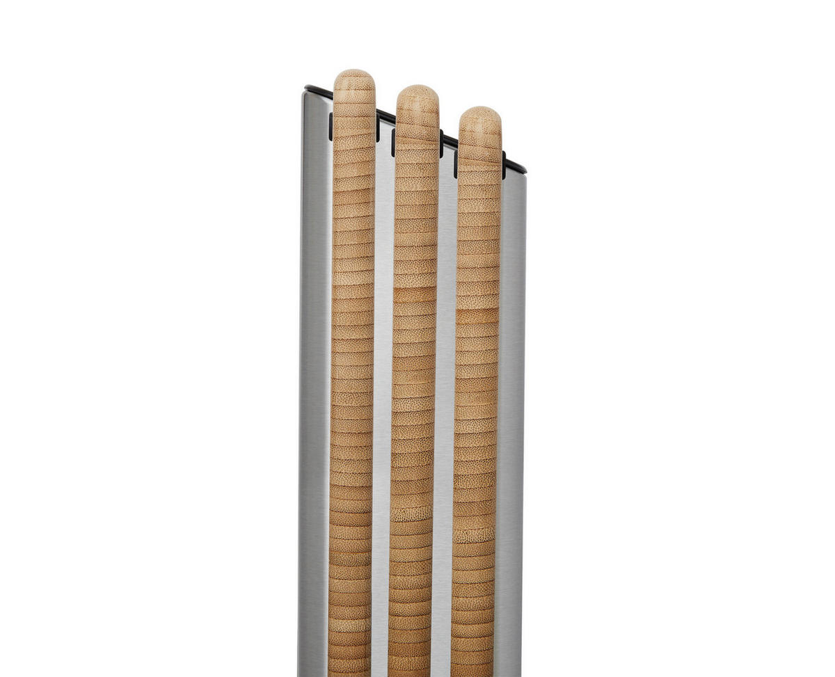 SCHNEIDEBRETT-SET Holz, Metall, Kunststoff Bambus Folio™  - Dunkelgrau, Basics, Holz/Kunststoff (38/8,5/28,7cm) - Joseph Joseph