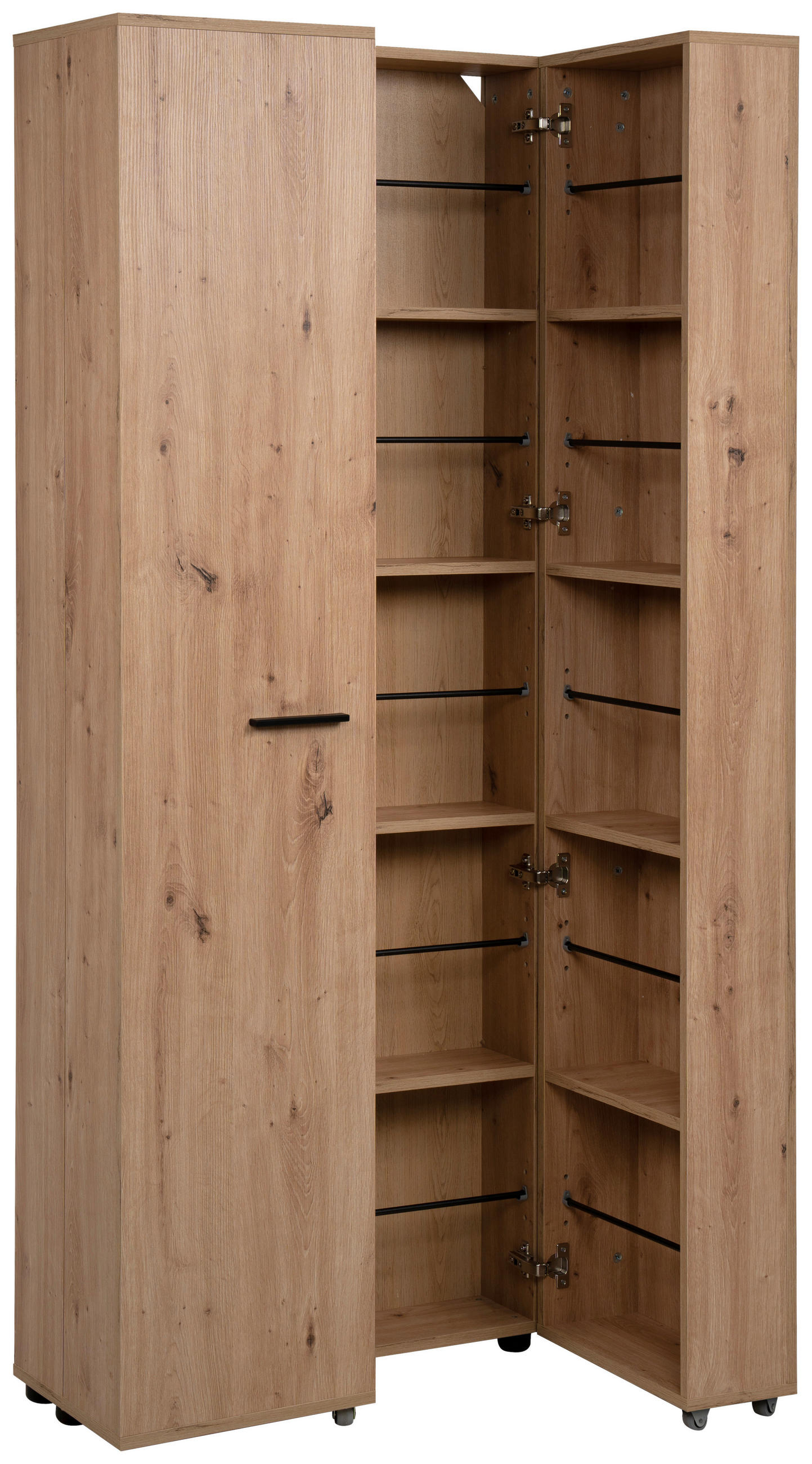 Thumbnail - Xora Schuhschrank, Eiche Artisan, Kunststoff, 12 Fächer, 74x181.5x34 cm, stehend, Garderobe, Schuhaufbewahrung, Schuhsch...