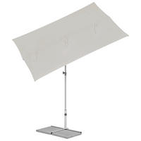 SONNENSCHIRM  - Platinfarben/Hellgrau, KONVENTIONELL, Metall (195/140cm) - Suncomfort by Glatz