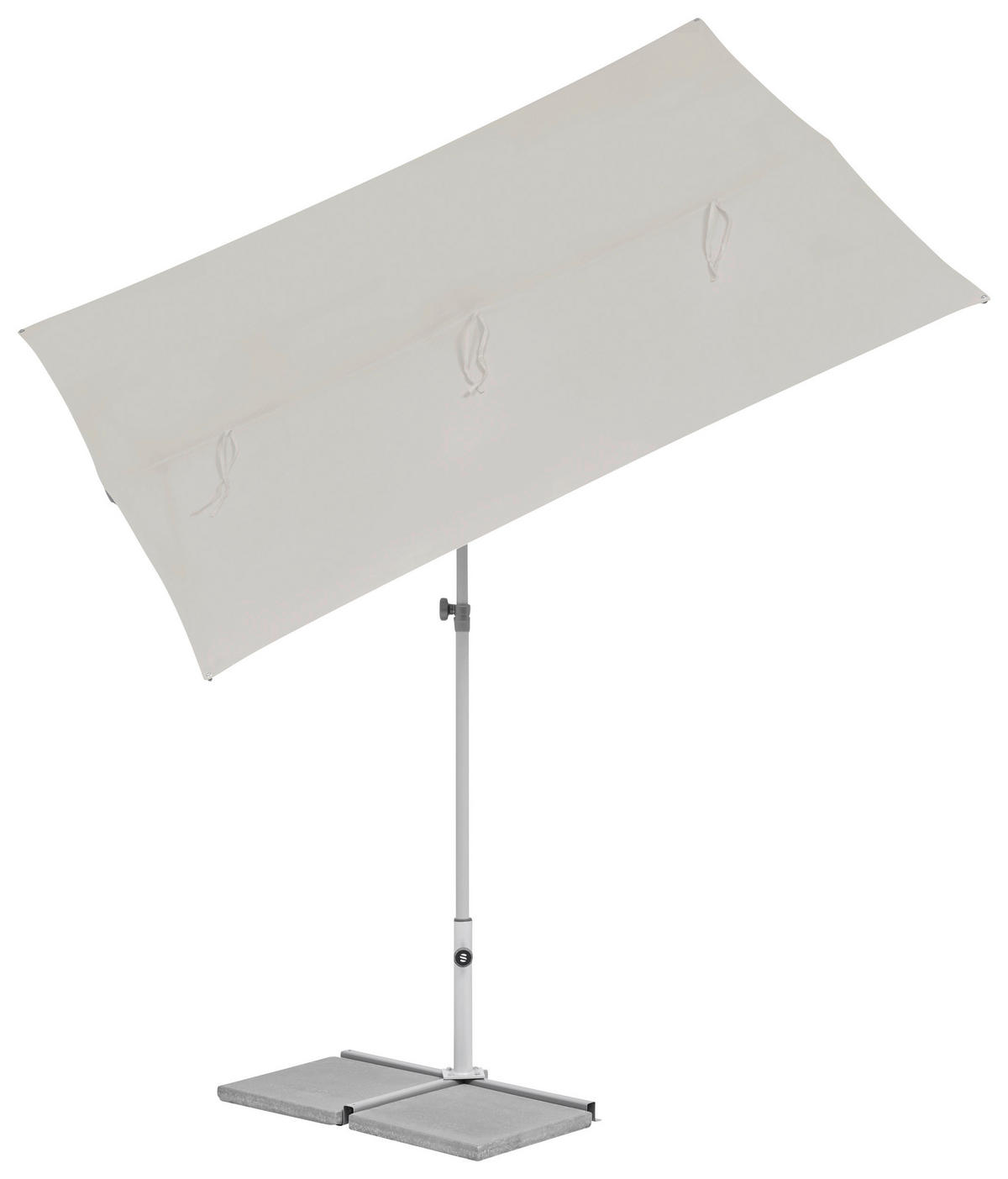 SONNENSCHIRM  - Platinfarben/Hellgrau, KONVENTIONELL, Metall (195/140cm) - Suncomfort by Glatz