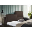 POLSTERBETT Matratze, Lattenrost Braun 200/200 cm  - Hellbraun/Anthrazit, Design, Holz/Textil (200/200cm) - Johann Jakob