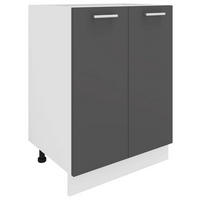 KÜCHENUNTERSCHRANK 60/82/46 cm  in Anthrazit, Weiss  - Weiss/Anthrazit, Konventionell, Holzwerkstoff/Metall (60/82/46cm) - MID.YOU