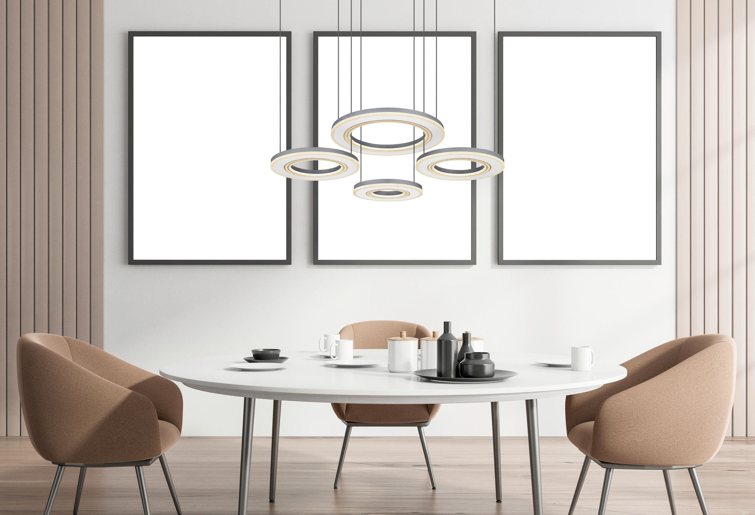 ZÁVĚSNÉ LED SVÍTIDLO, 100/50/120 cm - bílá/černá, Design, kov/plast (100/50/120cm)