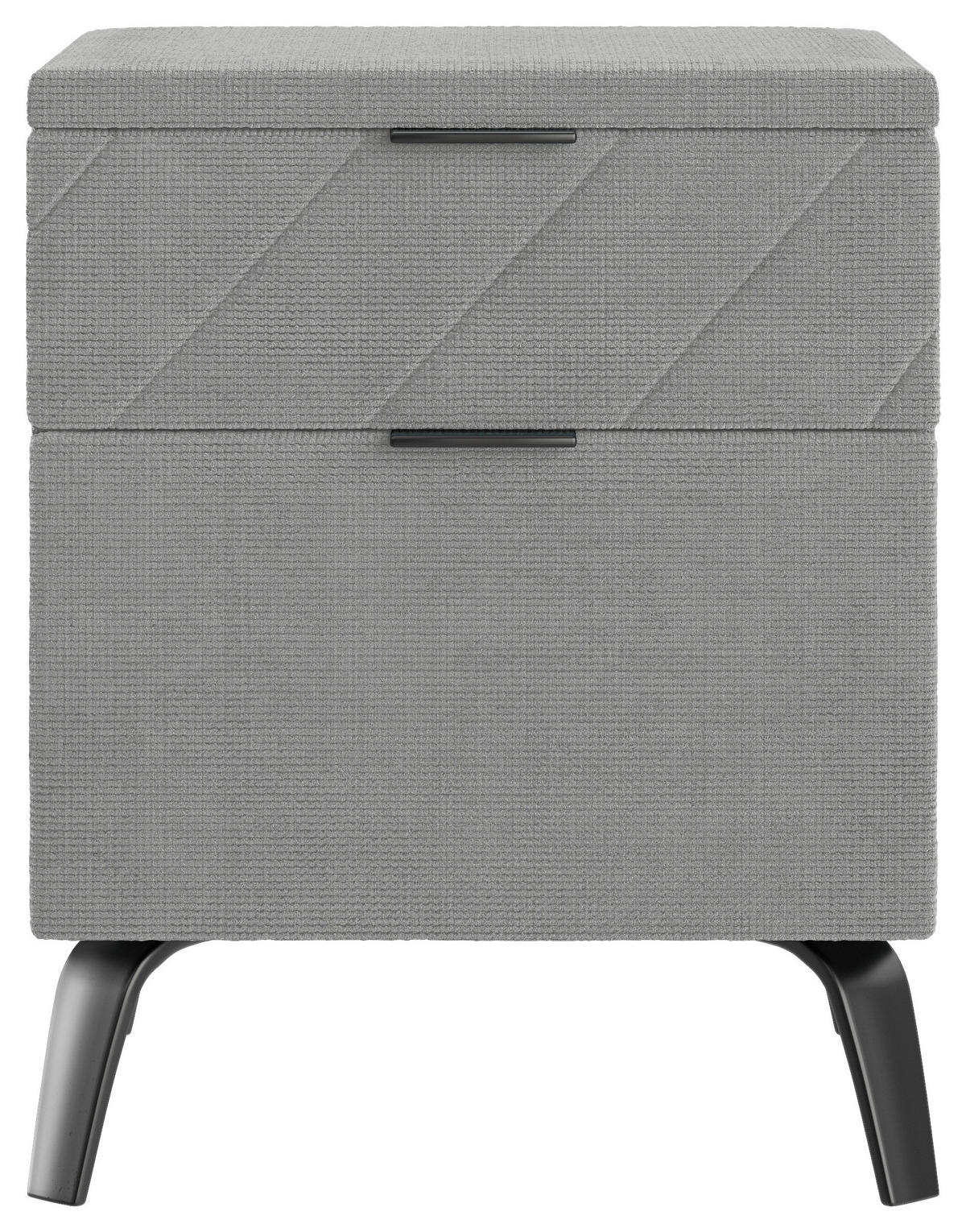 NACHTSCHRANK 44/55/44 cm  - Hellgrau/Schwarz, Design, Textil/Metall (44/55/44cm) - Esposa