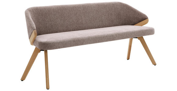 SITZBANK 191/83/59 cm  in Braun  - Eiche Bianco/Braun, KONVENTIONELL, Holz/Textil (191/83/59cm) - Linea Natura