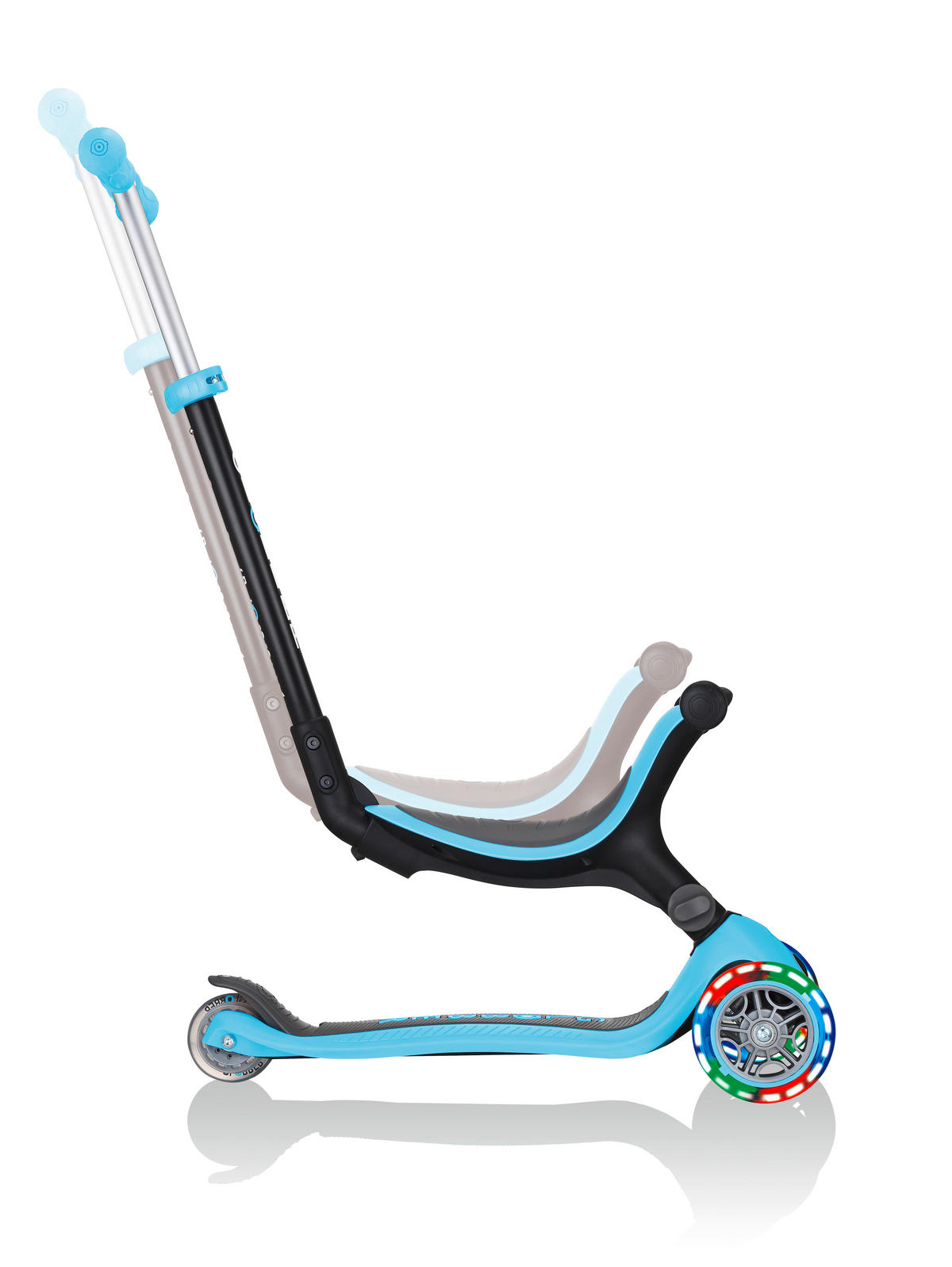 LAUFRAD GO-UP FOLDABLE LIGHT 3IN1  - Blau, LIFESTYLE, Kunststoff/Metall (57/28/93cm) - GLOBBER