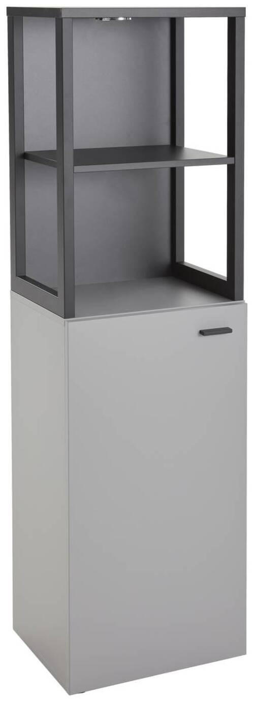 Hom`in VITRÍNA, antracitová, sivá, 45/153/37 cm
