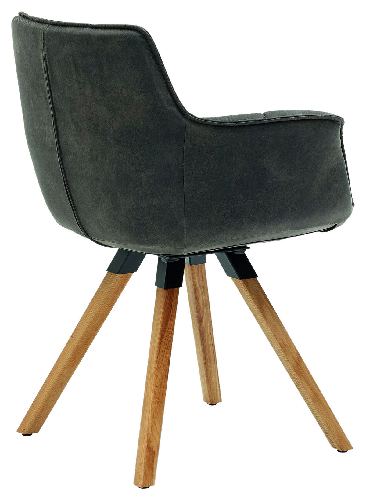 ARMLEHNSTUHL  in Mikrofaser  - Eichefarben/Anthrazit, KONVENTIONELL, Holz/Textil (67/85/60cm) - Musterring