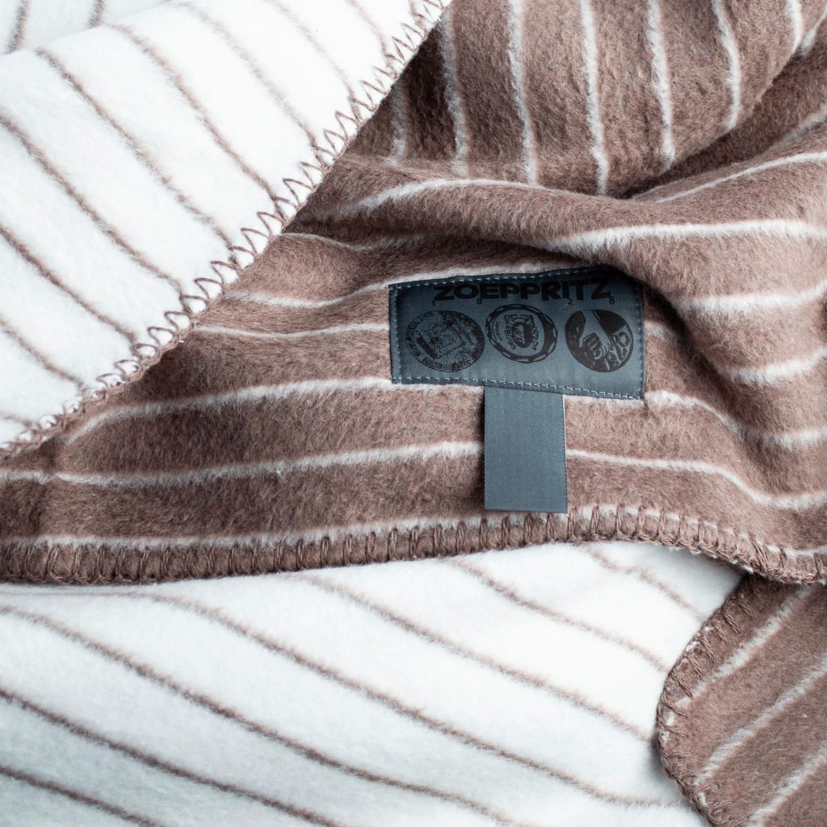 WOHNDECKE TENDER PINSTRIPE 150/200 cm  - Hellbraun, Basics, Textil (150/200cm) - Zoeppritz