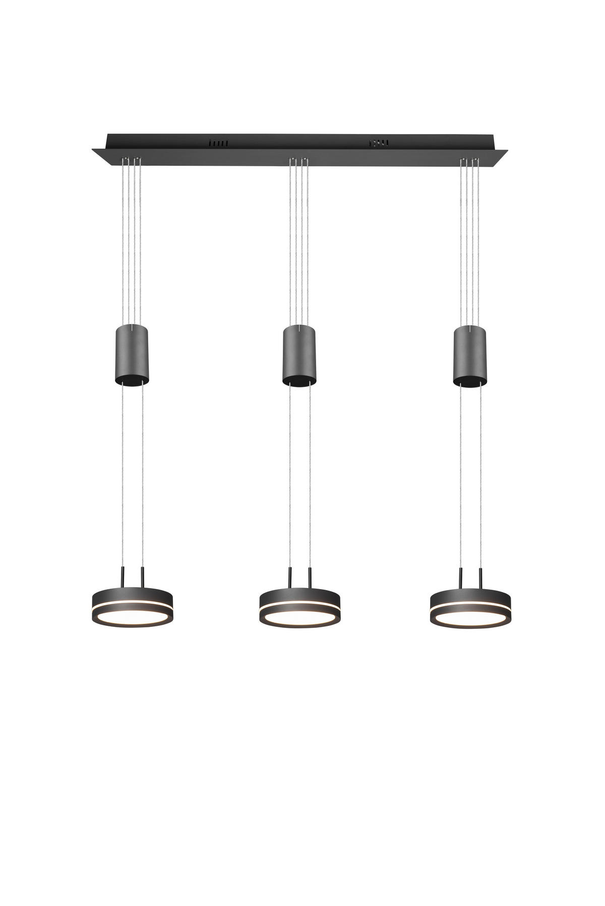 SUSPENSION LED 85/14/180 cm    - Weiss/Anthrazit, Lifestyle, Kunststoff/Metall (85/14/180cm)