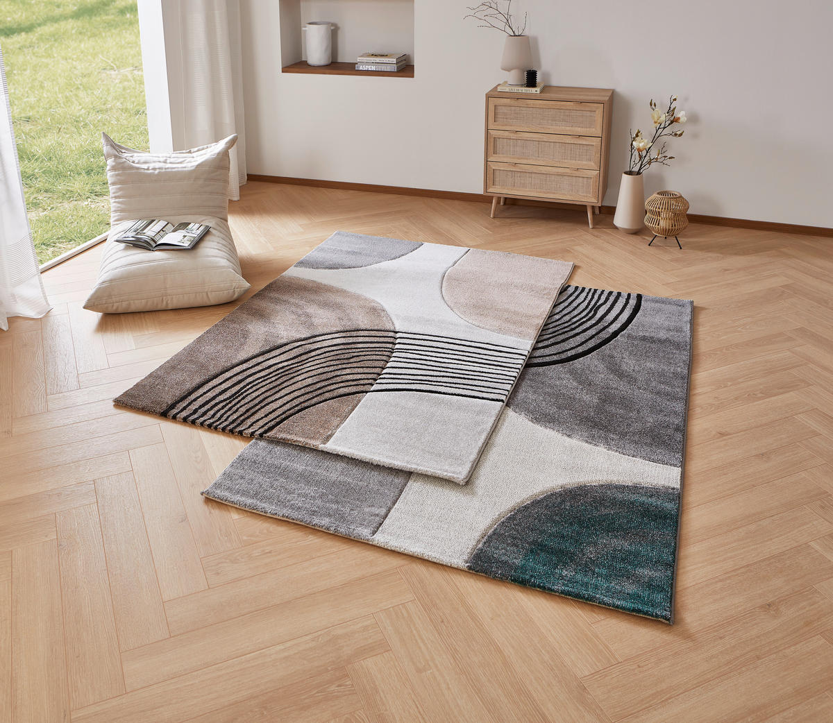 TKANA PREPROGA  Zen     80/150 cm    tkano  siva, bež  - siva/bež, Konvencionalno, umetna masa/tekstil (80/150cm) - Novel