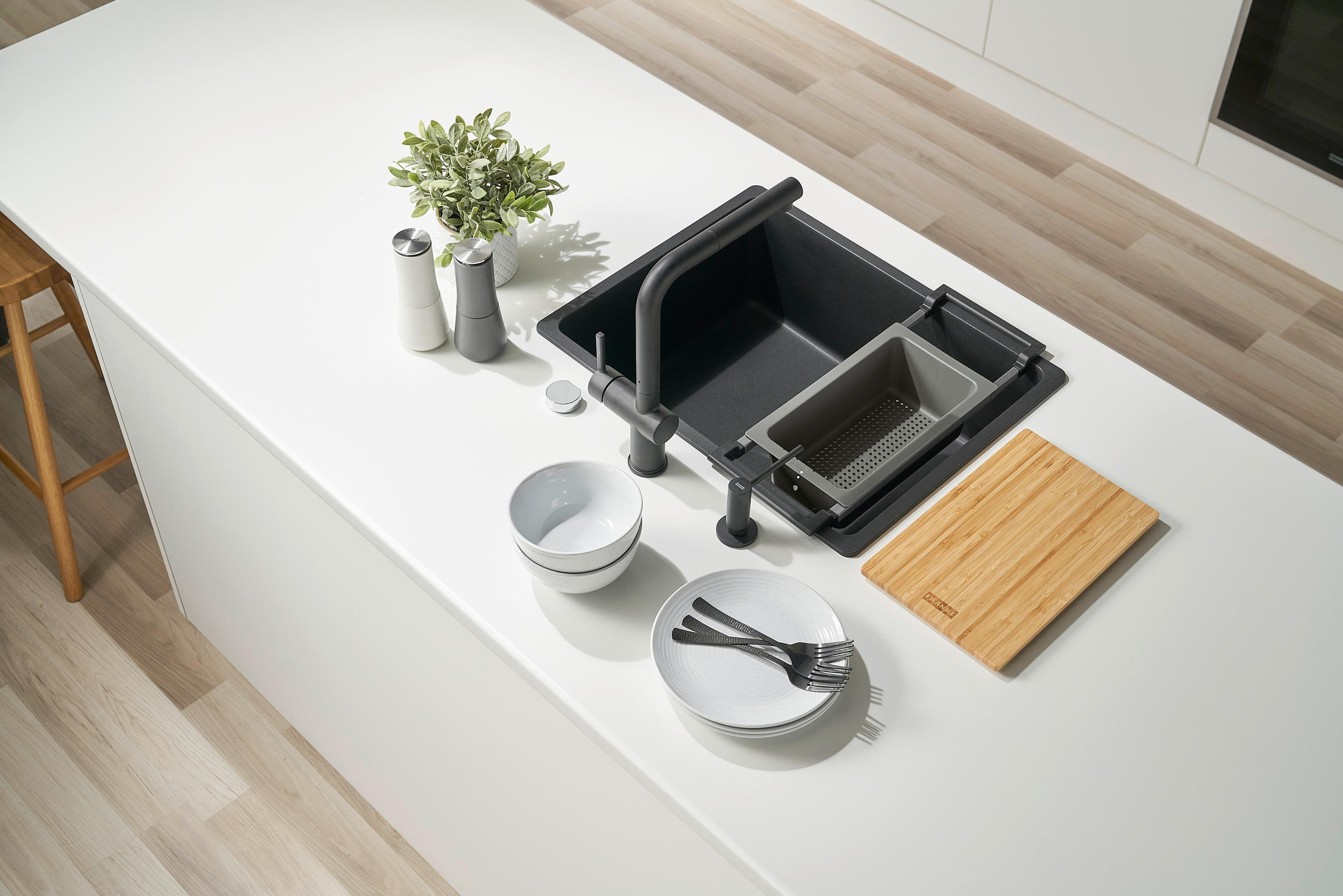 Spülorganizer 3-tlg. Zub Aus Bambus/metall/kunststoff