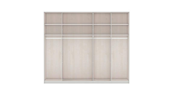 KLEIDERSCHRANK 250/236/58 cm 5-türig Grau, Hellgrau - Schieferfarben/Hellgrau, KONVENTIONELL, Glas/Holzwerkstoff (250/236/58cm) - Novel