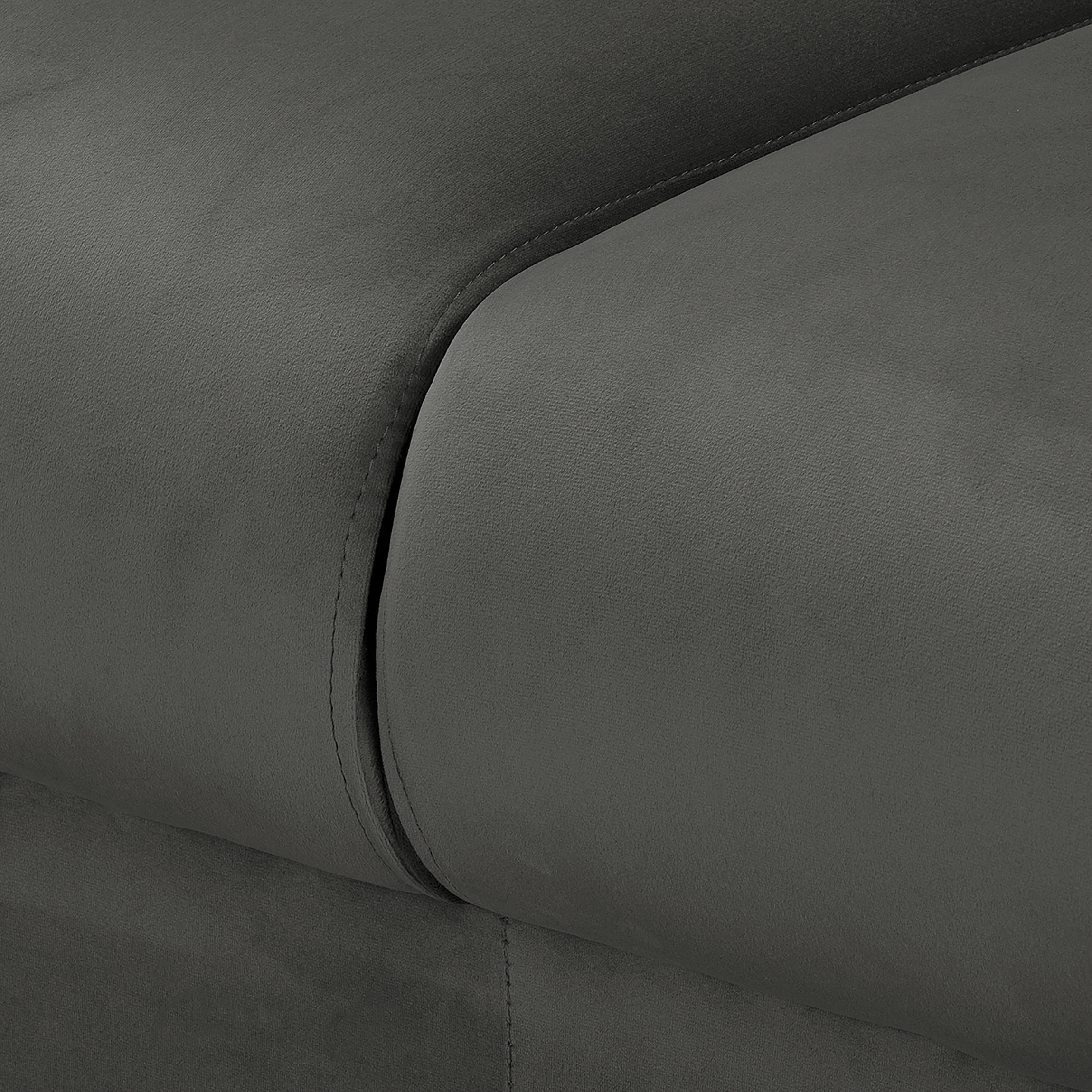 3-SITZER-SOFA in Mikrofaser Dunkelgrau - Wengefarben/Dunkelgrau, Design, Holz/Textil (193/86/87cm) - Livetastic