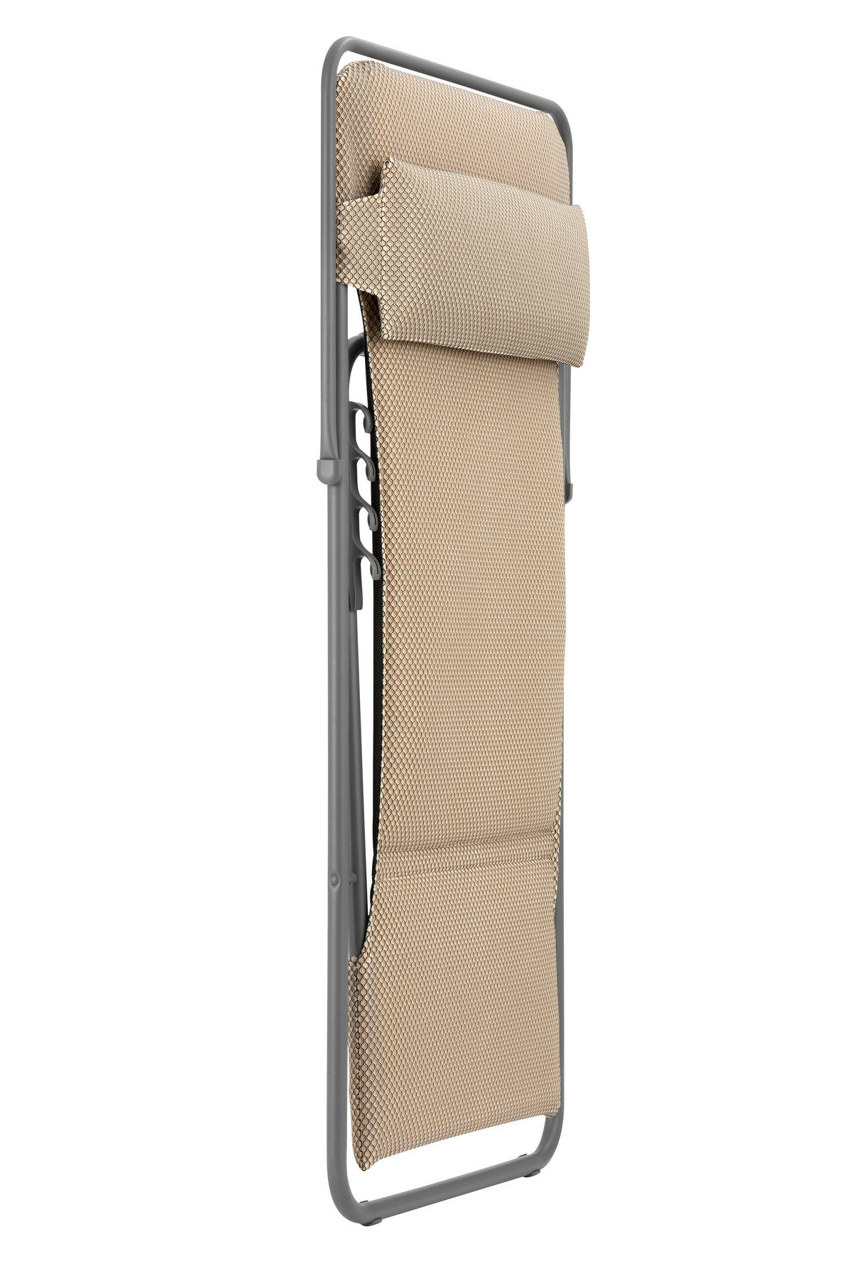 STRANDSTUHL Stahl Titanfarben, Mokka  - Titanfarben/Mokka, Basics, Textil/Metall (62/91/76cm) - Lafuma Mobilier
