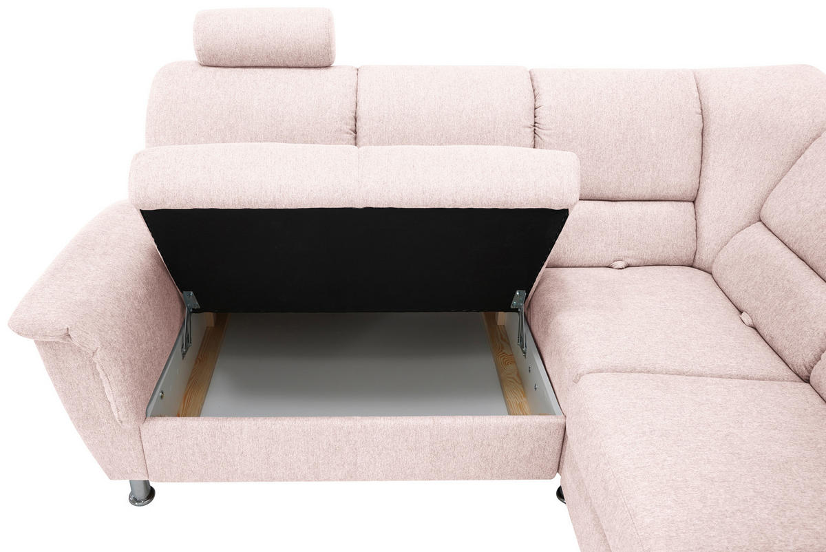 ECKSOFA in Rosa  - Rosa, Design (219/270cm) - Livetastic