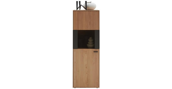 HIGHBOARD 46,9/138,3/37,1 cm  - Erlefarben, Natur, Glas/Holz (46,9/138,3/37,1cm) - Valnatura