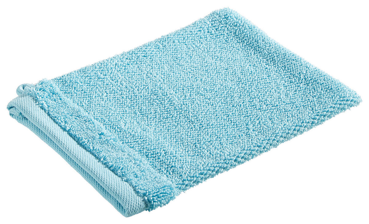 WASCHLAPPEN BONITA Hellblau 4-teilig  - Hellblau, Natur, Textil (16/21cm) - Bio:Vio