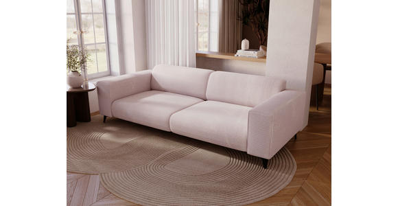 3-SITZER-SOFA  in Cord Creme  - Creme/Schwarz, KONVENTIONELL, Textil/Metall (237/75/104cm) - Carryhome