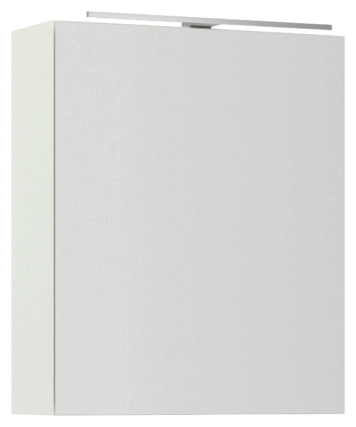 SPIEGELSCHRANK 60/72/21 cm  - Alufarben/Weiß, MODERN, Glas/Holzwerkstoff (60/72/21cm) - Nobilia