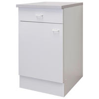 KÜCHENUNTERSCHRANK 50/85/50 cm  in Weiß  - Hellgrau/Weiß, KONVENTIONELL, Holzwerkstoff/Kunststoff (50/85/50cm) - FlexWell