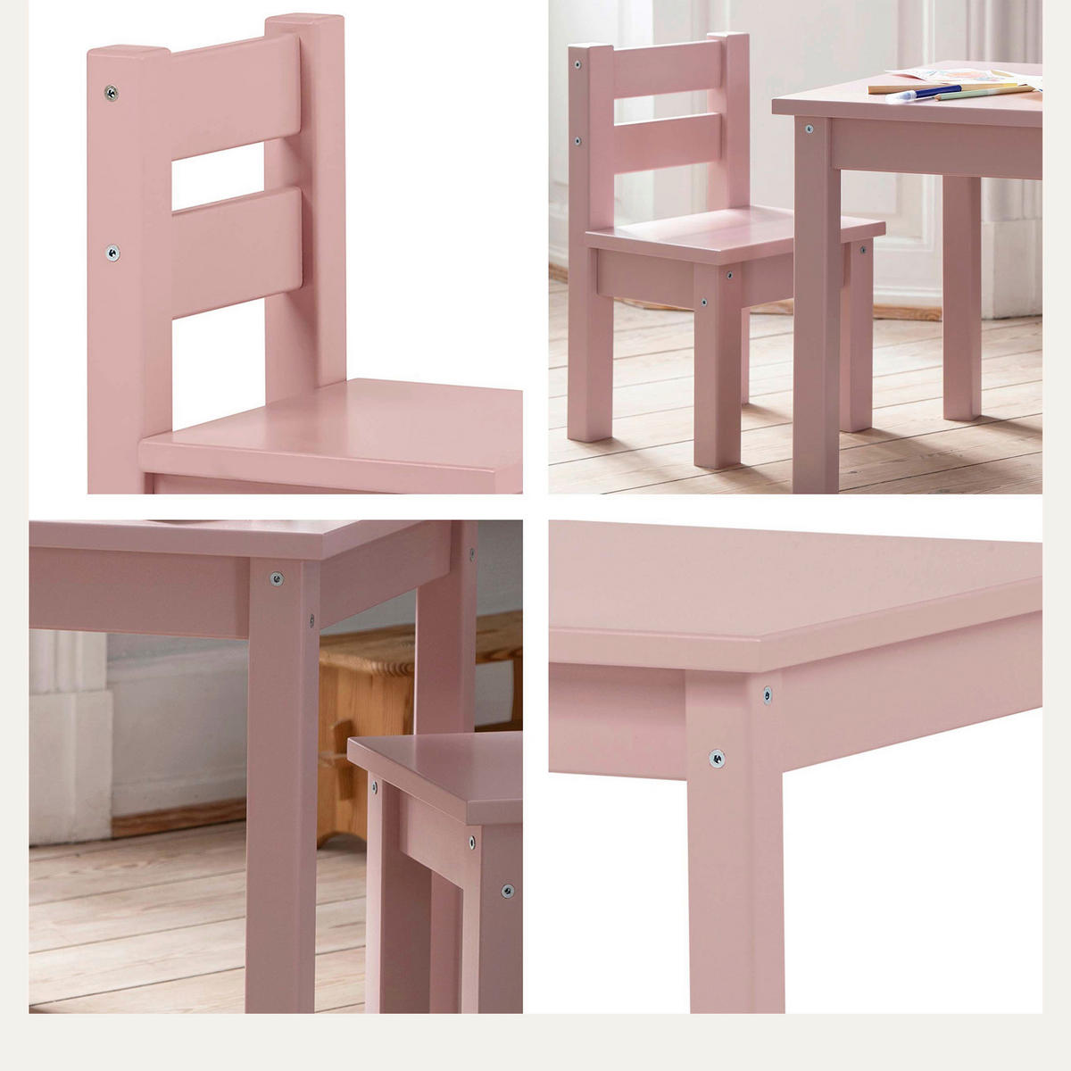 KINDERSITZGRUPPE - Rosa, MODERN, Holz - MID.YOU