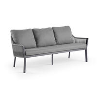 LOUNGESOFA  - Anthrazit/Grau, Modern, Textil/Metall (199/79/83cm) - Tierra Outdoor