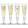 CHAMPAGNERGLAS Goldnacht 205 ml 4-teilig  - Goldfarben/Schwarz, Trend, Glas (7,2/24/7,2cm) - Ritzenhoff Breker