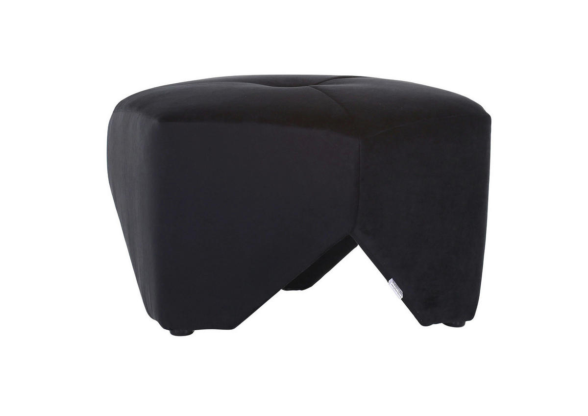 HOCKERTextil Schwarz  - Schwarz, Lifestyle, Kunststoff/Textil (75/44/75cm) - Landscape