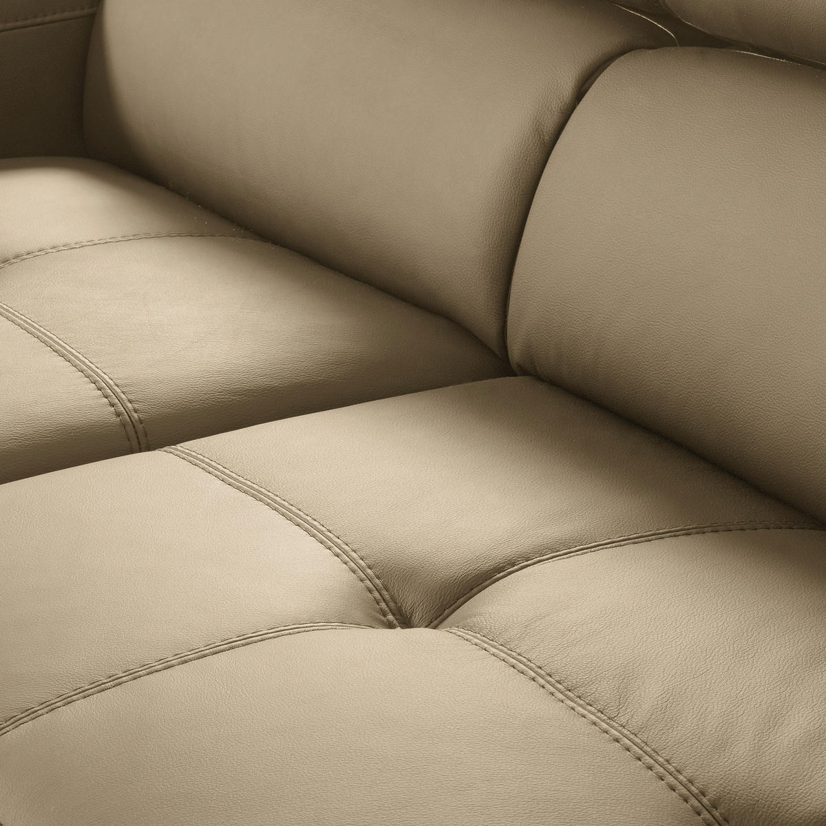 ECKSOFA Hellgrau Echtleder Lederlook  - Hellgrau/Schwarz, Design, Leder/Textil (173/247cm) - Livetastic