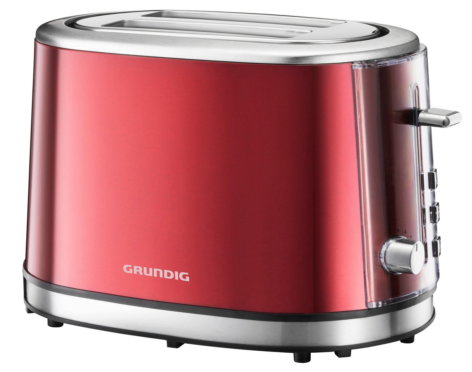 TOASTER  - Edelstahlfarben/Rot, Basics, Metall (32/19,6/17,7cm) - Grundig