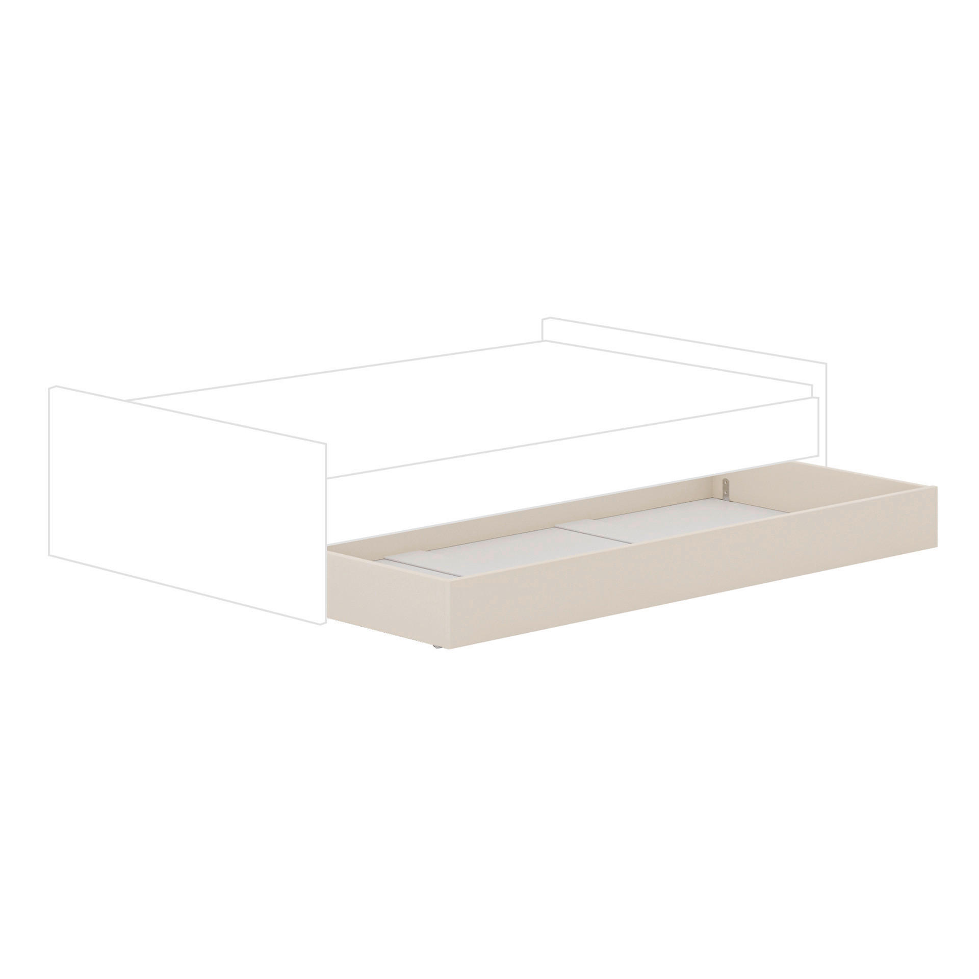 BETTKASTEN 198/20/95,2 cm Beige  - Beige, Basics, Holzwerkstoff (198/20/95,2cm) - Paidi