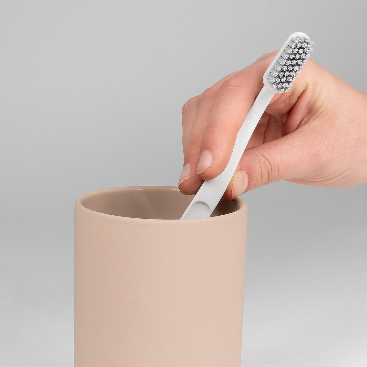 ZAHNPUTZBECHER Sana  - Beige, Basics, Keramik (8/11,5cm) - Kela