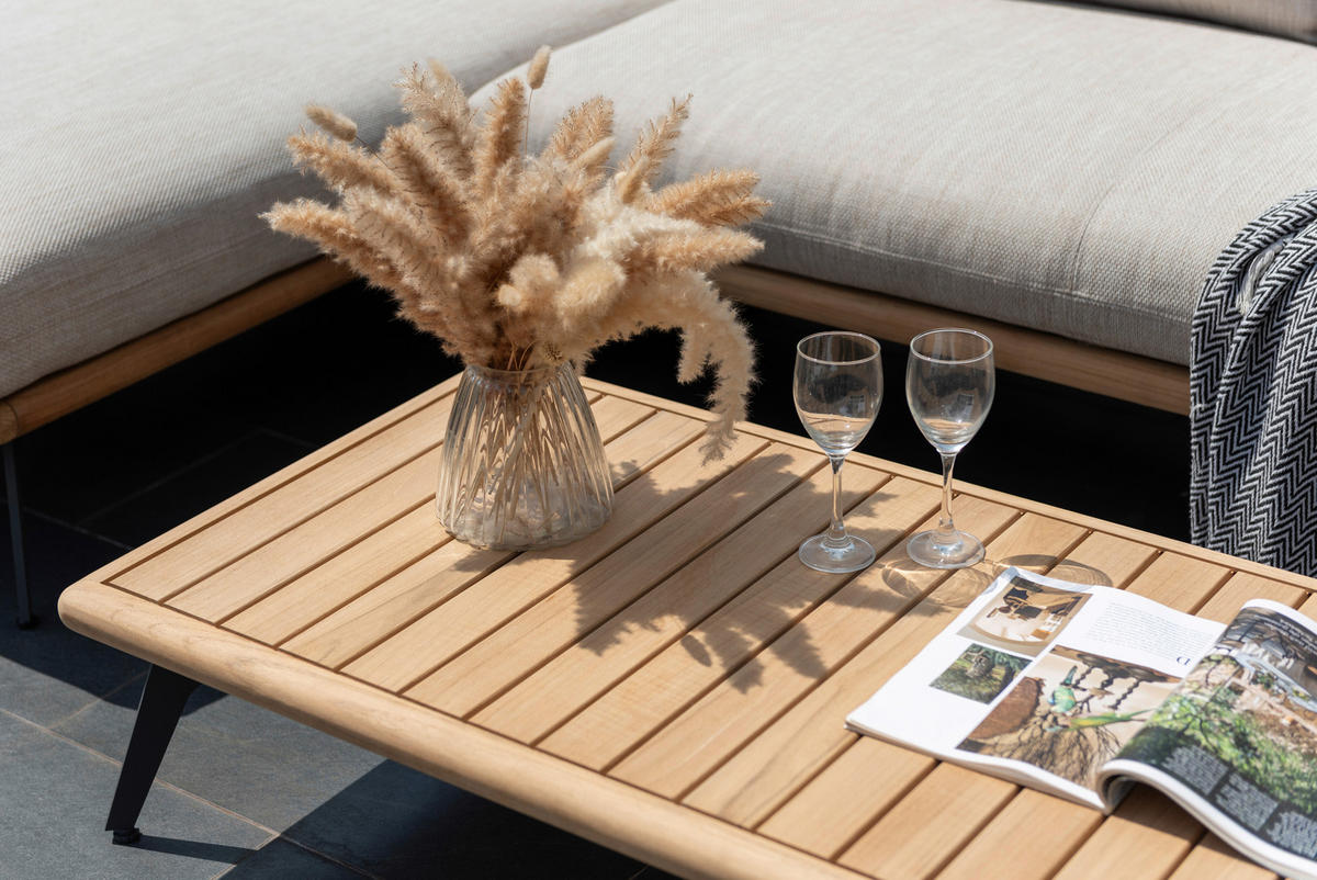 LOUNGEGARNITUR 150/280 cm Aluminium, Stahl  - Greige/Dunkelgrau, Design, Textil/Metall (150/280cm) - Amatio