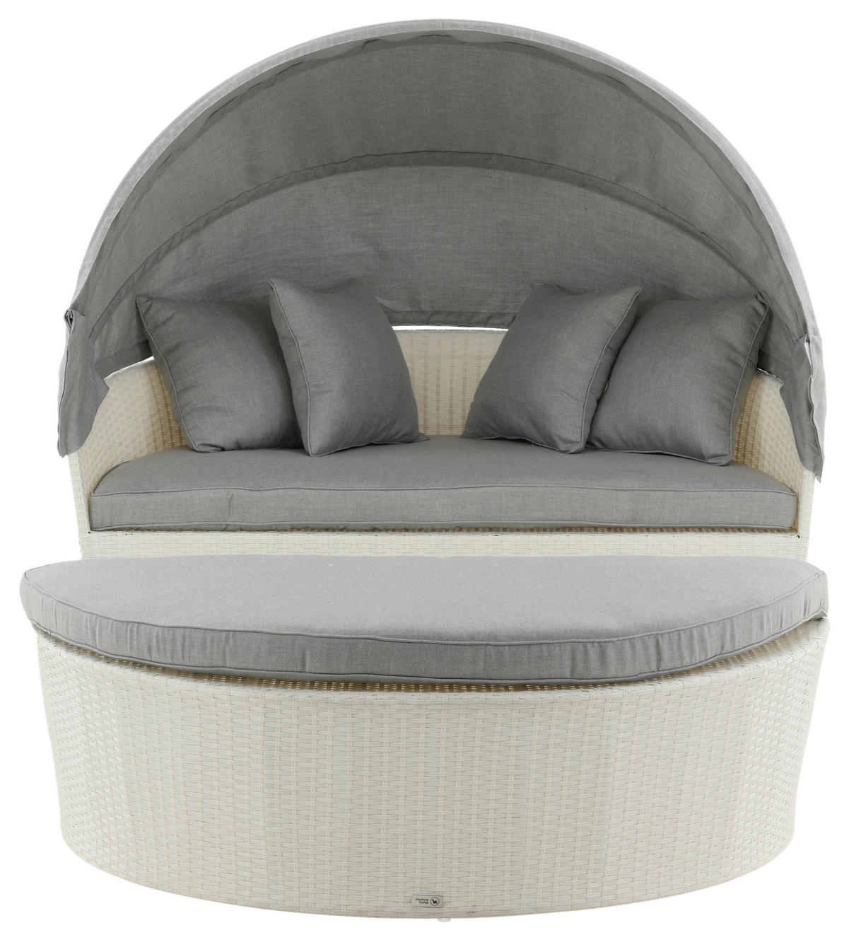 SONNENINSEL 153/72/76 cm  - Weiß, KONVENTIONELL, Kunststoff (153/72/76cm) - Gardenson