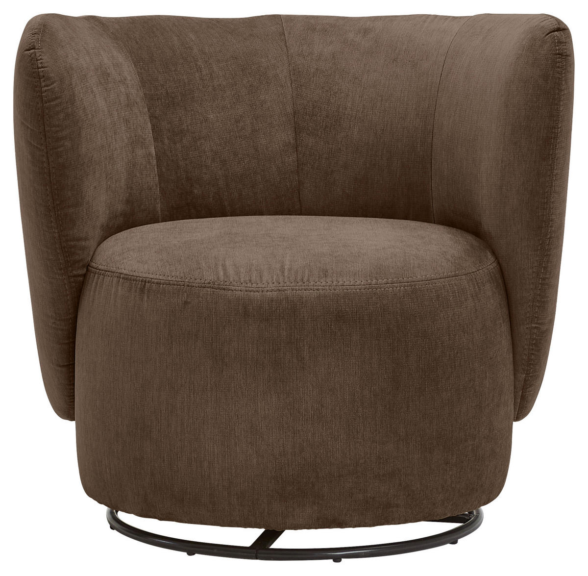 COCKTAILSESSEL in Flachgewebe Dunkelbraun  - Dunkelbraun/Schwarz, Design, Textil/Metall (92/80/84cm) - Livetastic