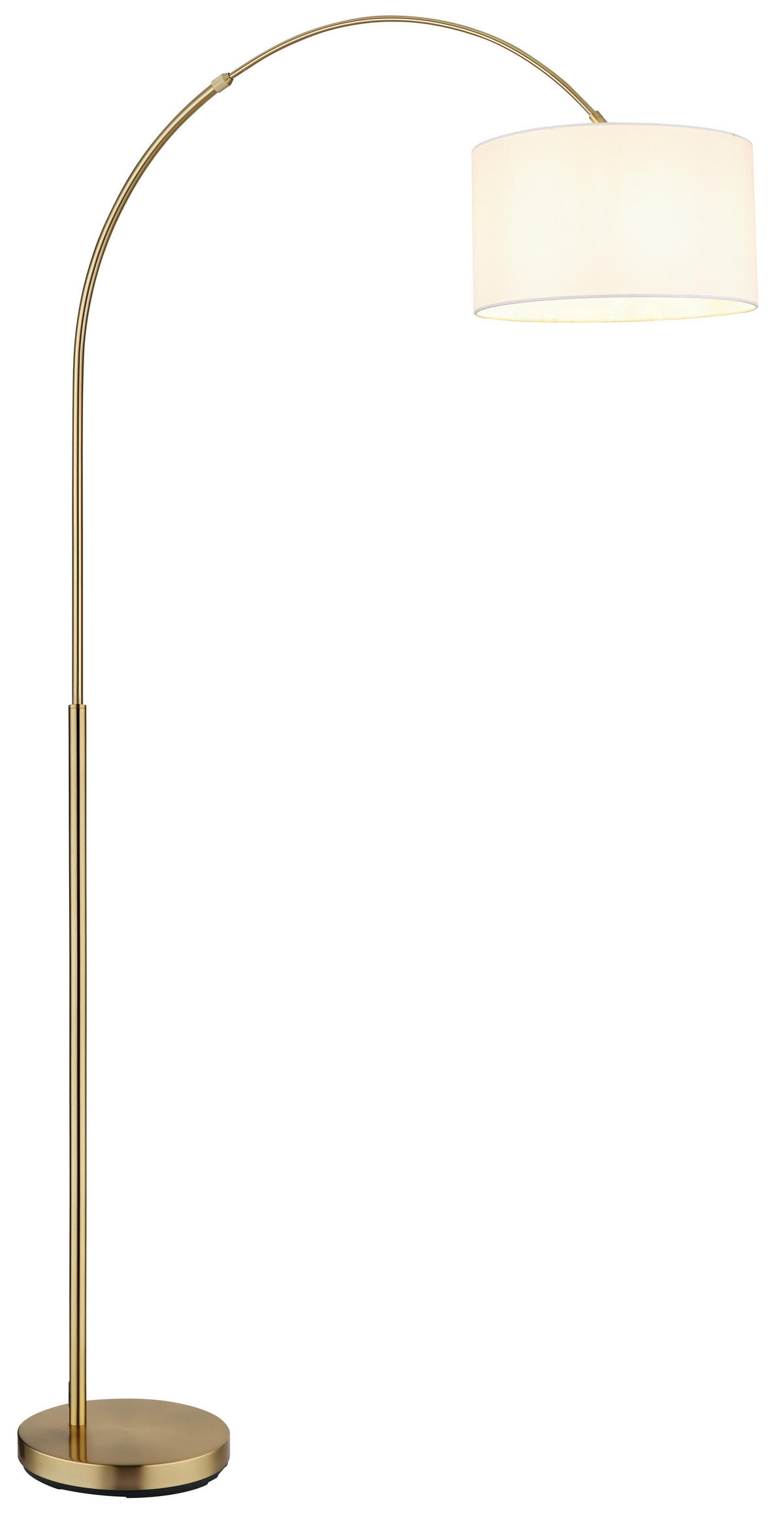 STEHLEUCHTE Truett 115/35/195 cm  - Messingfarben/Schwarz, Design, Kunststoff/Textil (115/35/195cm) - Globo