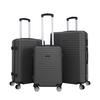 REISEKOFFERSET Grau 3-teilig  - Grau, Basics, Kunststoff/Textil - Novel