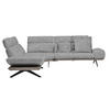 ECKSOFA in Flachgewebe Anthrazit, Weiss  - Weiss/Anthrazit, Design, Textil/Metall (239/270cm) - Koinor