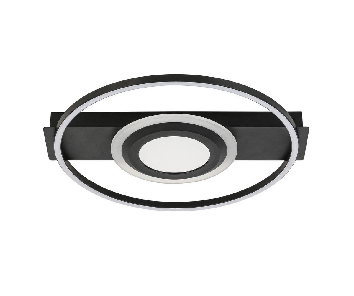 LED-DECKENLEUCHTE 42/40/6 cm   - Schwarz, Trend, Kunststoff/Metall (42/40/6cm) - Novel