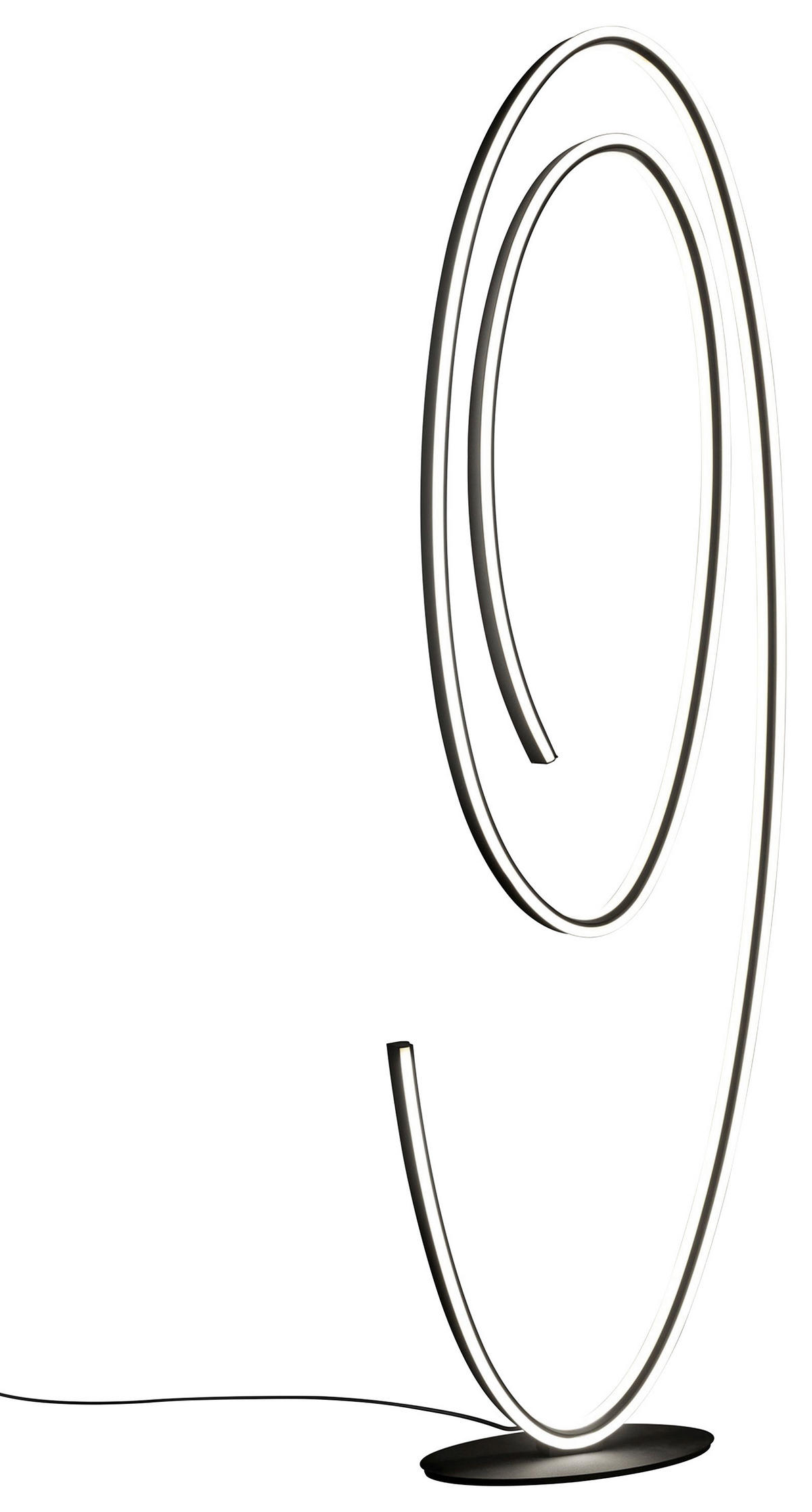 LED-STEHLEUCHTE 50/22/175 cm    - Schwarz/Weiß, LIFESTYLE, Kunststoff/Metall (50/22/175cm) - Cinque