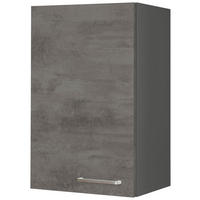 KÜCHENOBERSCHRANK 45/72/35 cm  in Schieferfarben  - Schieferfarben/Edelstahlfarben, MODERN, Holzwerkstoff (45/72/35cm) - Nobilia