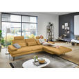 ECKSOFA in Echtleder Gelb  310/180 cm  - Gelb/Schwarz, Design, Leder/Metall (310/180cm) - Dieter Knoll