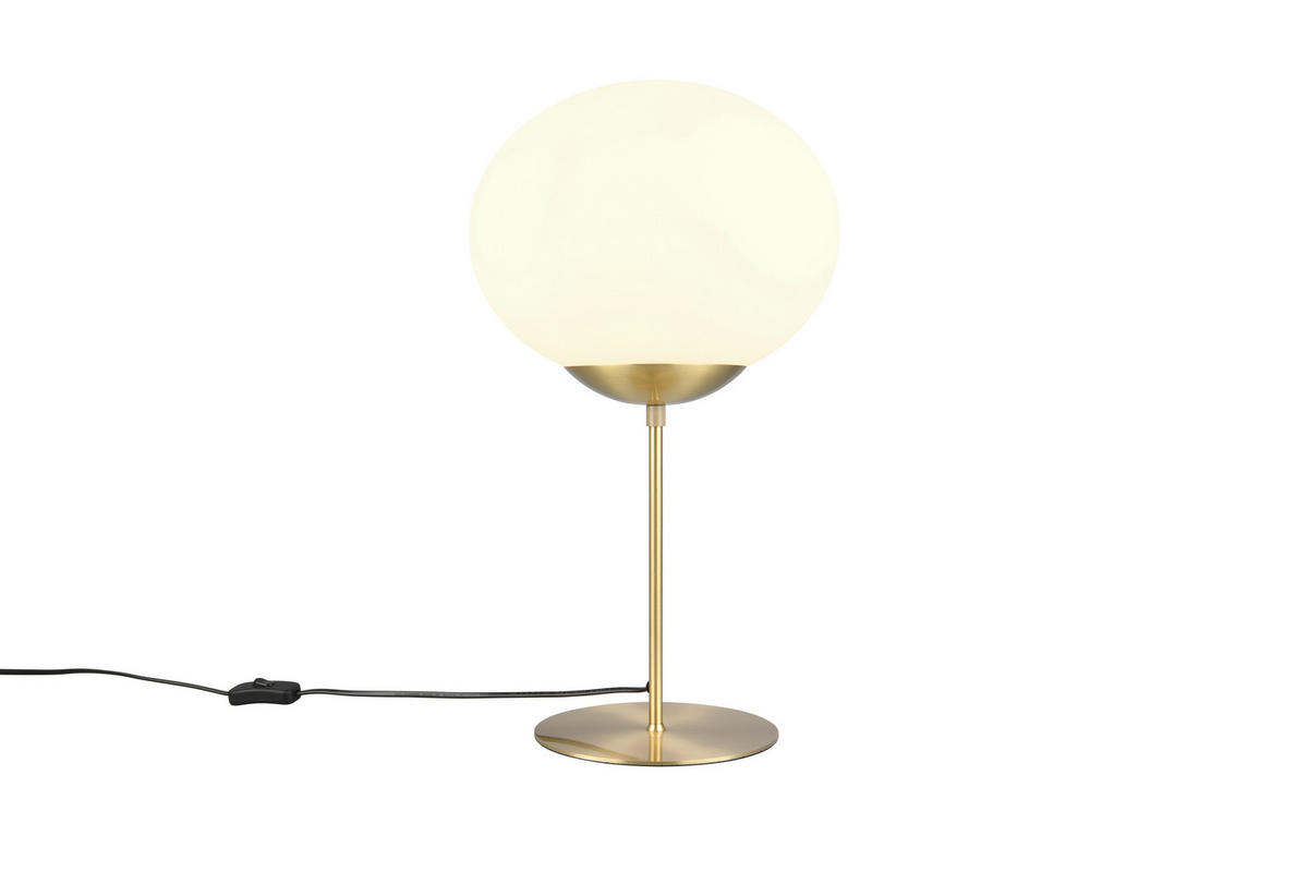 TISCHLEUCHTE - Weiss/Messingfarben, Konventionell, Glas/Metall (30/52cm) - Trio Leuchten