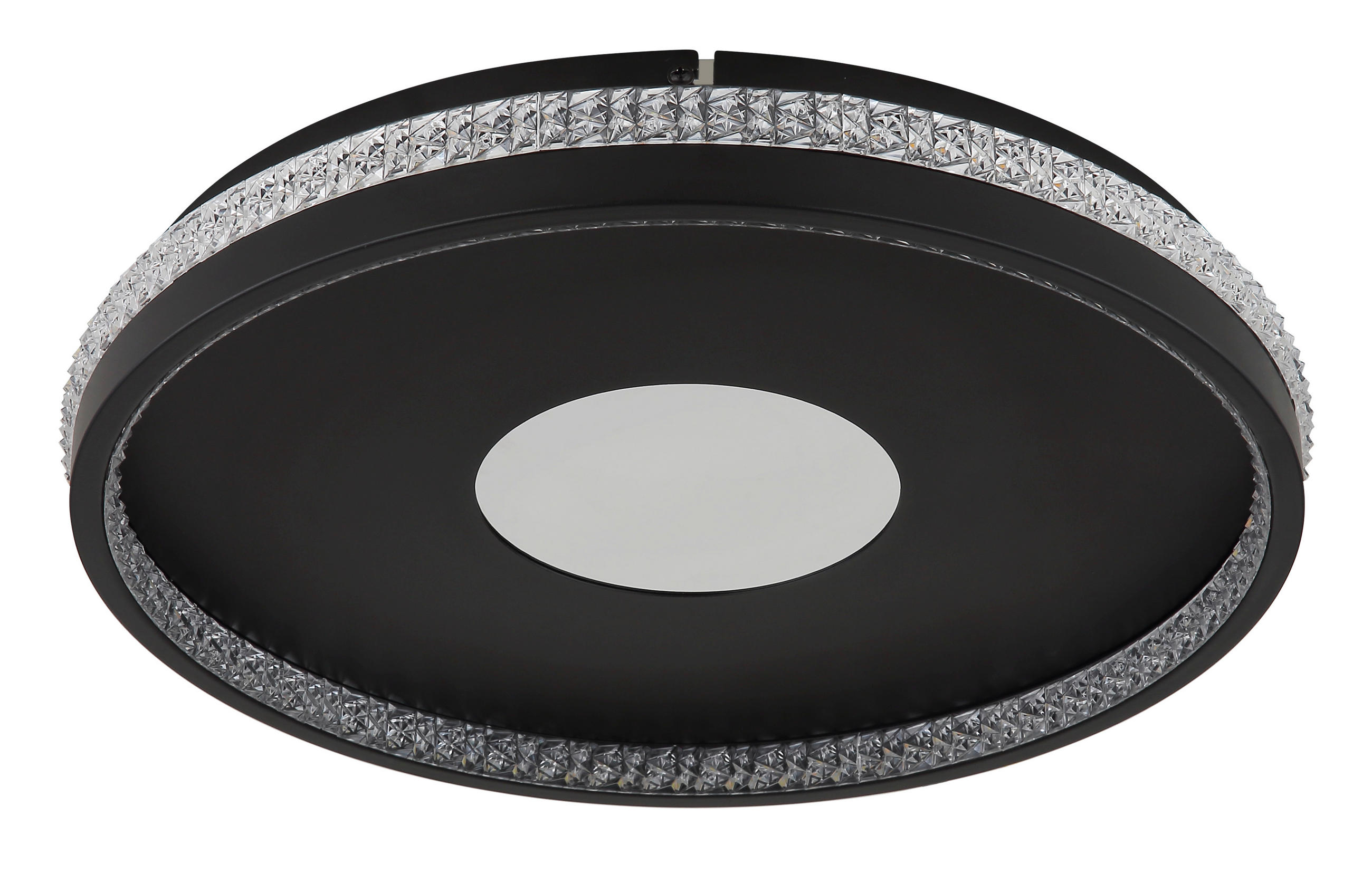 LED-DECKENLEUCHTE SHIRLEY 41/6.5 cm   - Klar/Schwarz, Design, Kunststoff/Metall (41/6.5cm) - Globo