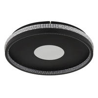 LED-DECKENLEUCHTE SHIRLEY 41/6.5 cm   - Klar/Schwarz, Design, Kunststoff/Metall (41/6.5cm) - Globo