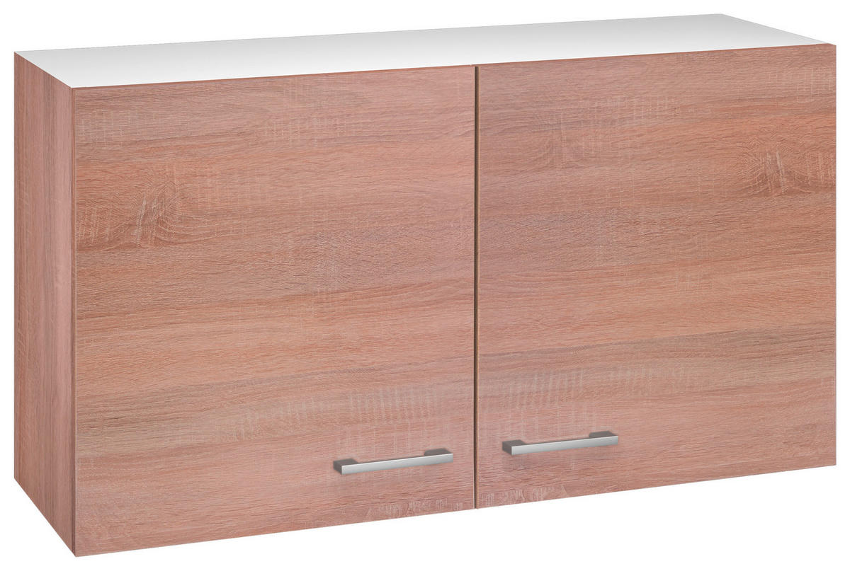 KÜCHENOBERSCHRANK 100/54,8/32 cm  in Weiß, Sonoma Eiche  - Alufarben/Weiß, KONVENTIONELL, Holzwerkstoff/Kunststoff (100/54,8/32cm) - FlexWell