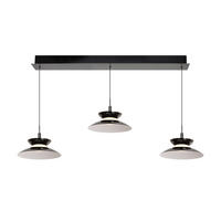LED-HÄNGELEUCHTE Gubbio 94/150/22 cm  - Schwarzchrom, Design, Metall (94/150/22cm)