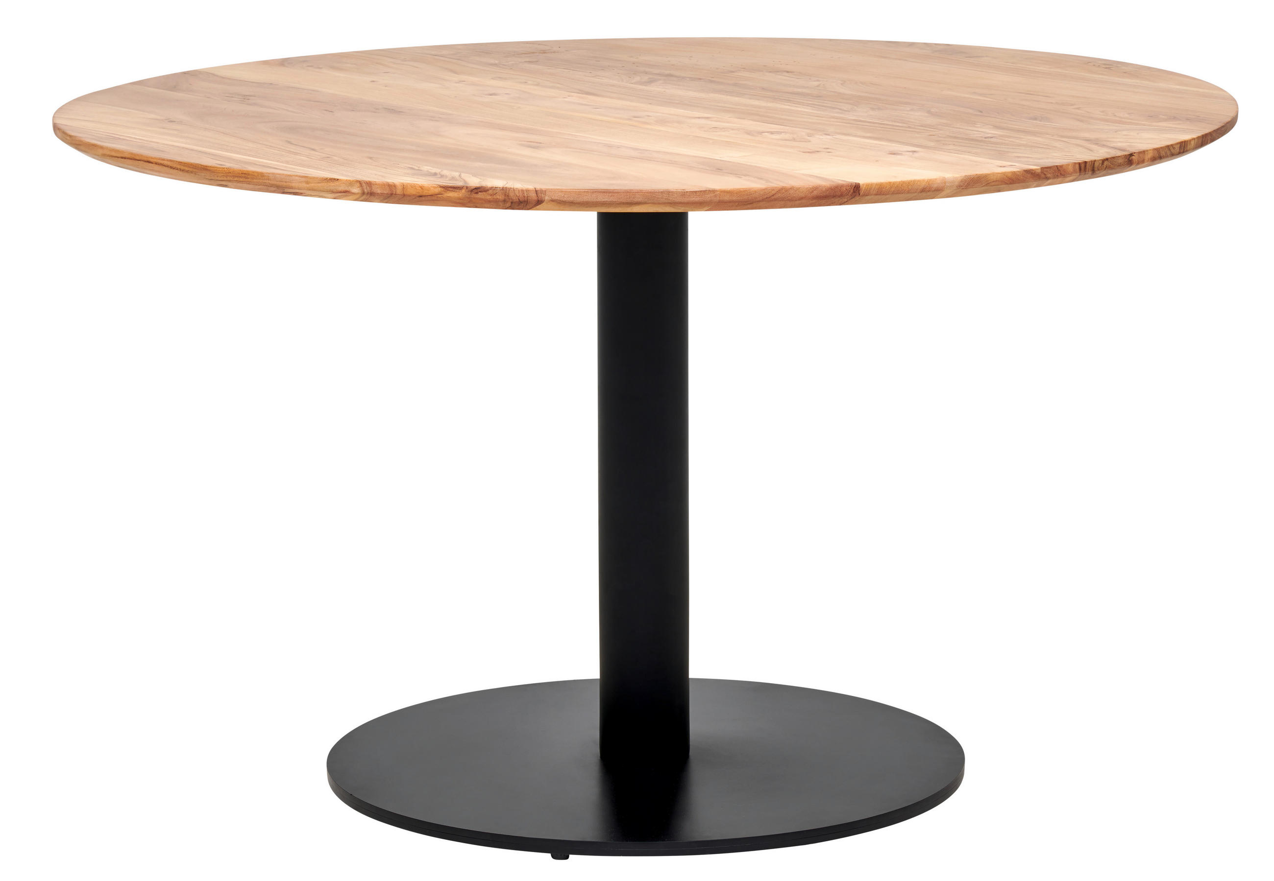 ESSTISCH in Holz, Metall  - Schwarz/Akaziefarben, MODERN, Holz/Metall (110/76/110cm) - Livetastic